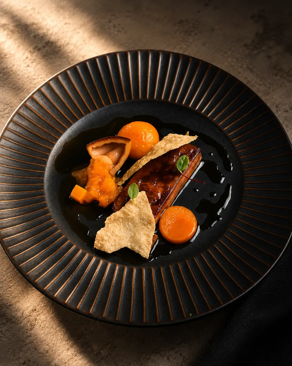 A plated fine-dining dish.